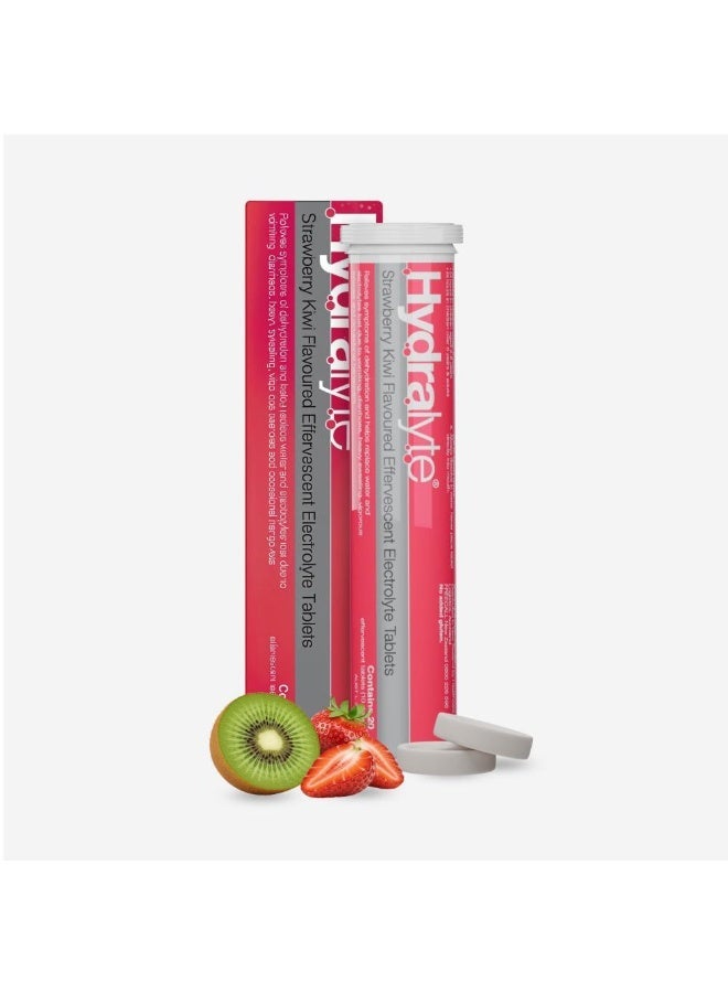 Hydralyte Effervescent Electrolyte Tablet Strawberry Kiwi Flavoured 20 Servings - Image 1